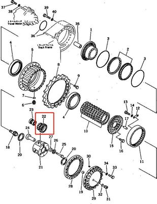 PC300-3 207-27-00040 প্ল্যানেটারি গিয়ার 2072700040 PC300-3 গিয়ার বক্স অংশ